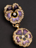 独角鹿西洋古董1900年代美国出品Thomas Kirkpatrick设计18K黄金镶嵌钻石三色堇主题珐琅怀表胸针 商品缩略图3