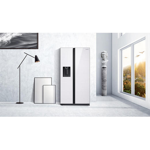 三星（SAMSUNG）635升双开门冰箱 家用大容量对开门 嵌入式金属匀冷智能变频自动制冰机RS64R53E71L/SC白 赠天喜保温壶+sungsa冰箱保鲜盒冷冻抽屉 商品图10