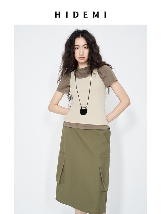 HIDEMI 圆领弹力高密坑条针织透气感背心 商品图14