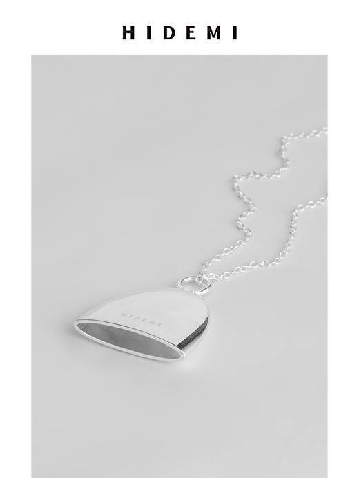 HIDEMI昨日我是月亮系列设计感半月金属链条麂皮绳叠戴项链 商品图6