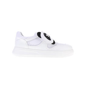 sheme环保耐磨皮料搭配透气网布萌萌哒熊猫设计男女童鞋可定制