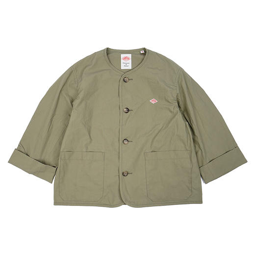 DANTON HCD_COLLARLESS SHORT JACKET 女装休闲无领纽扣夹克外套 商品图3