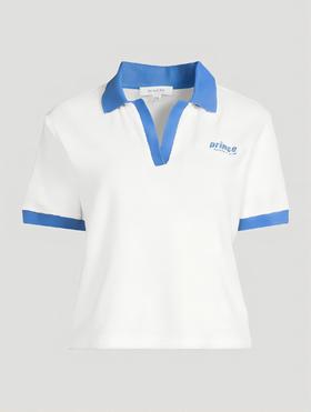 Sporty & Rich - Prince Sporty Terry Polo - White/Lapis - POLO衫 - 白/青石蓝色