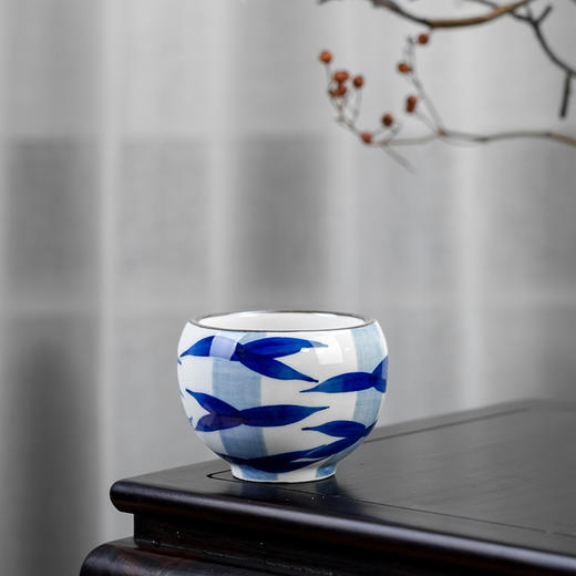 创意复古球形杯4入组合 加厚品名杯 茶杯 陶瓷品杯 商品图1