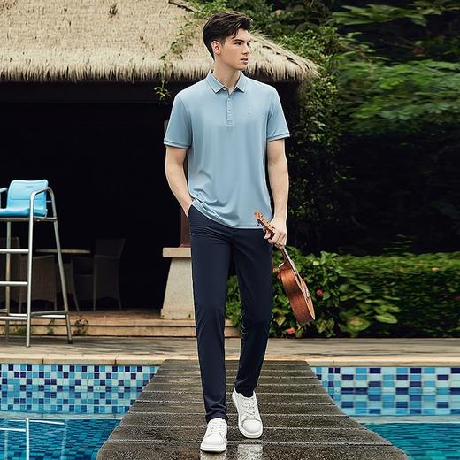 【不变形领】【5A抗菌2A防螨】柒牌polo衫短袖男2024夏季新款含桑蚕丝翻领上衣	126T73240 商品图2