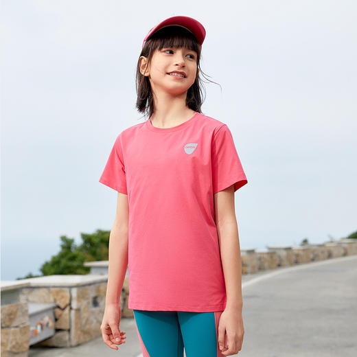 acca24春夏男女童印花运动速干短袖吸湿排汗休闲透气跑步上衣T恤 商品图1