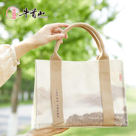 牛首山春望国风帆布袋山水禅意大容量上班通勤包单肩袋购物手提包