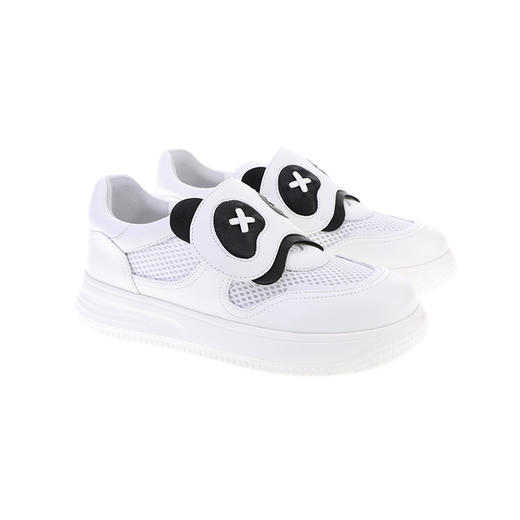 sheme环保耐磨皮料搭配透气网布萌萌哒熊猫设计男女童鞋可定制 商品图5