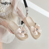 Safiya/索菲娅2024夏季厚底水钻蝴蝶结休闲拖鞋 SF42110042 商品缩略图2