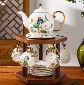 戴德生活馆新中式陶瓷茶具套装下午茶壶茶杯咖啡杯水杯