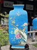 蓝地扒花花鸟四方瓶 商品缩略图0