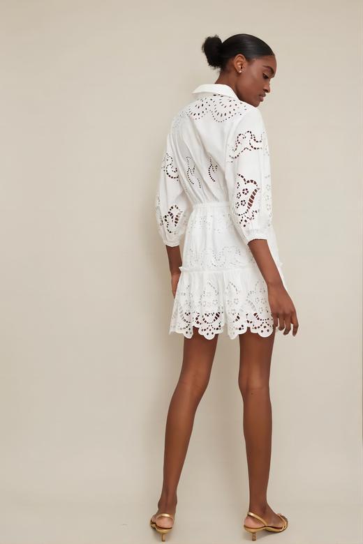 Cara Cara  - Robin Dress-White - Embroidered Eyelet White - 连身裙 - 白色 商品图2
