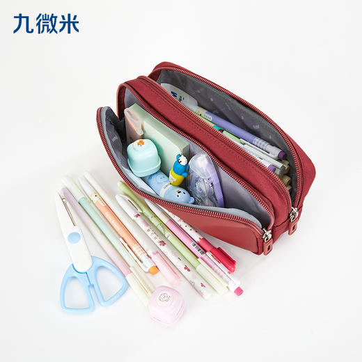九微米9UM简约学生时尚防水休闲经典潮流百搭纯色多功能笔袋U0059 商品图1