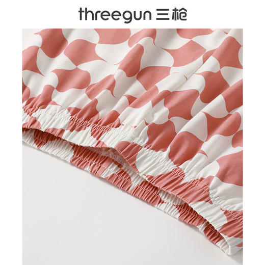 Threegun三枪 【冰泉棉】圆领短袖中裤女BRA家居套-82312D021 商品图5