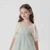 马克珍妮女童新中式汉服绣花网纱连衣裙儿童裙子夏装新款240877 商品缩略图3