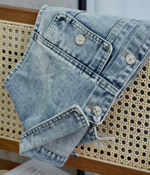 复古银扣直筒牛仔马甲救命百搭 商品图11