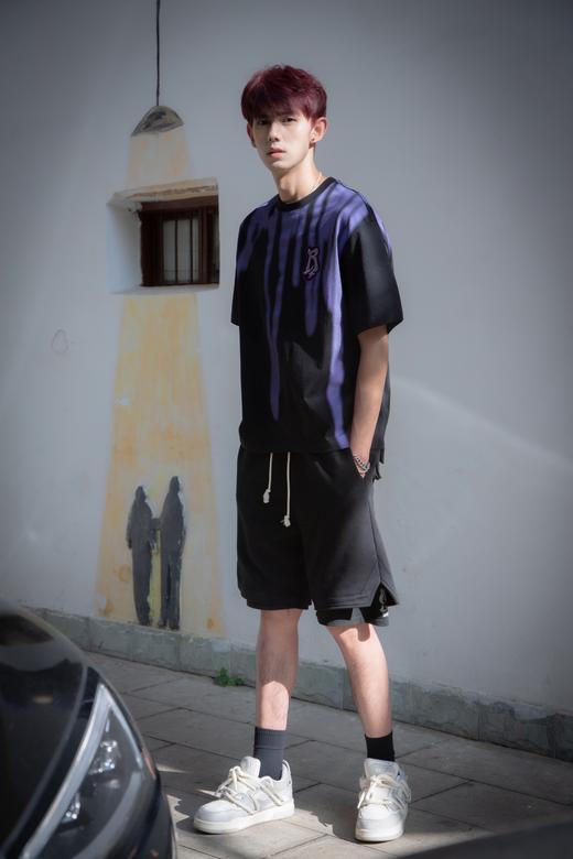 W422112039潮流色彩拼接短袖T恤 商品图5