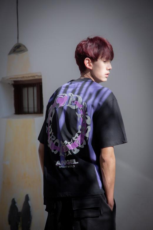 W422112039潮流色彩拼接短袖T恤 商品图6