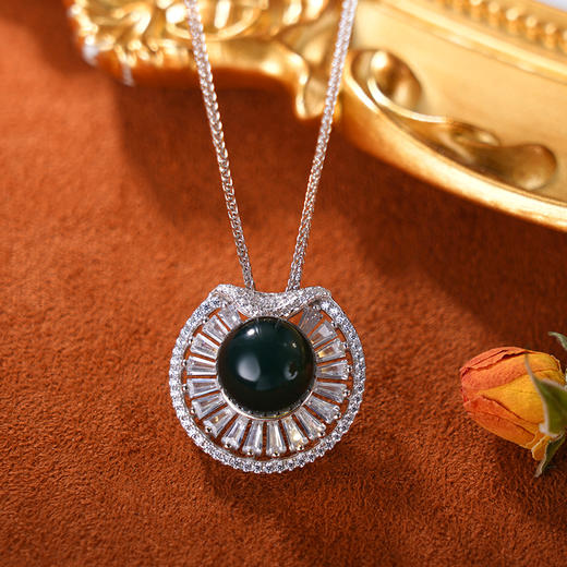 子佩集S925银【落花摇情】套链项链【D1054】纯银琥珀蓝珀2404 商品图0