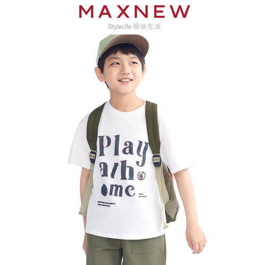 【T恤】童装舒适全棉字母印花T恤 1N2341216 商品图3