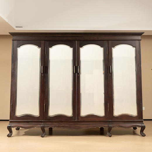 民国 红木四联玻璃门大衣橱 商品图0