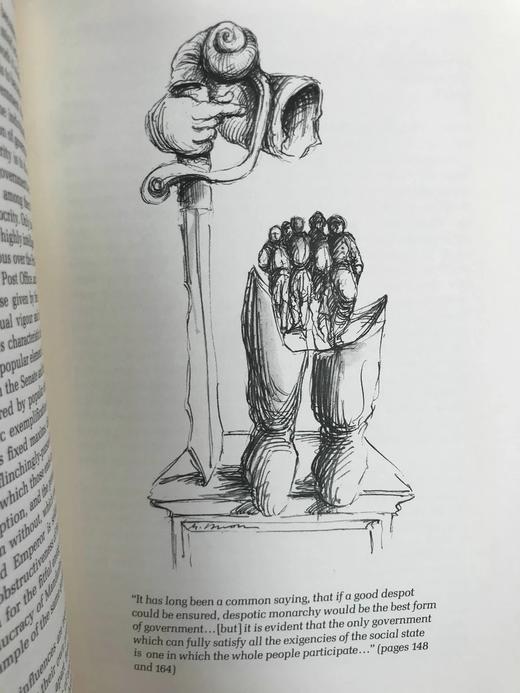 含藏书票限量版！约翰·穆勒政治文集 配多幅插图 豪华皮装18开 商品图7