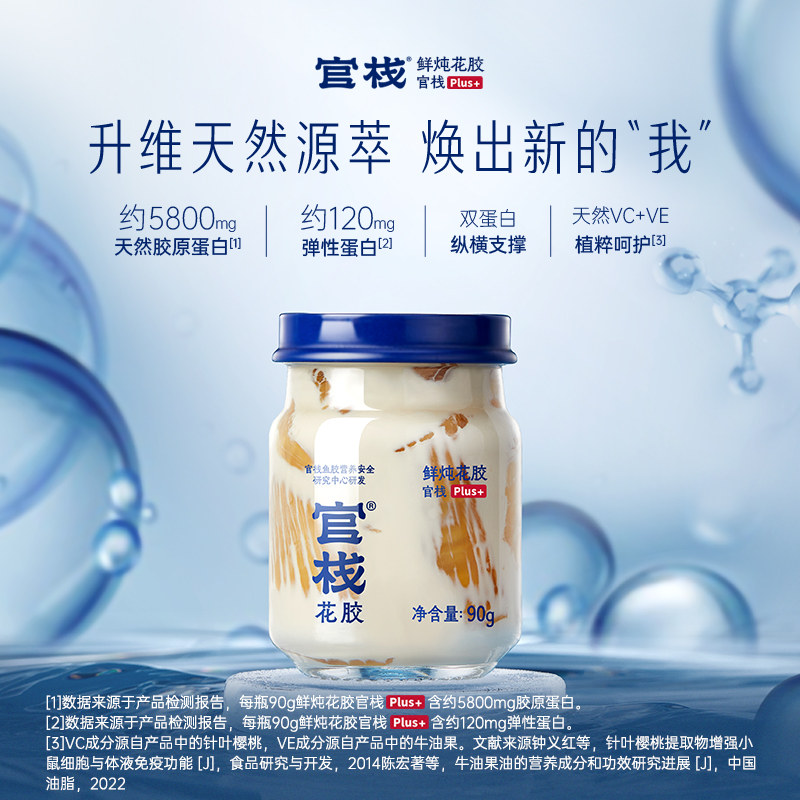 【私信门店顾问享专属折扣】官栈 PLUS+套餐 鲜炖花胶新升级款鲜炖PLUS+（90g*6瓶）