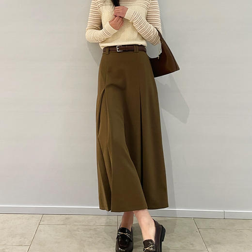 【百搭经典款】ESBACK复古半身裙高腰有垂感宽松A字挺阔版型 商品图3