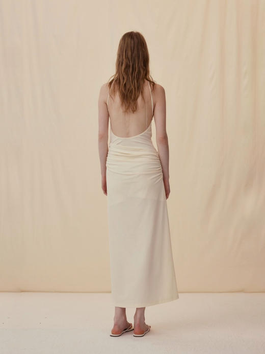 HOSIKARI｜HO24SS06 露背针织吊带连衣裙 [ 黑BK / 棕BN / 白WT ] 商品图5