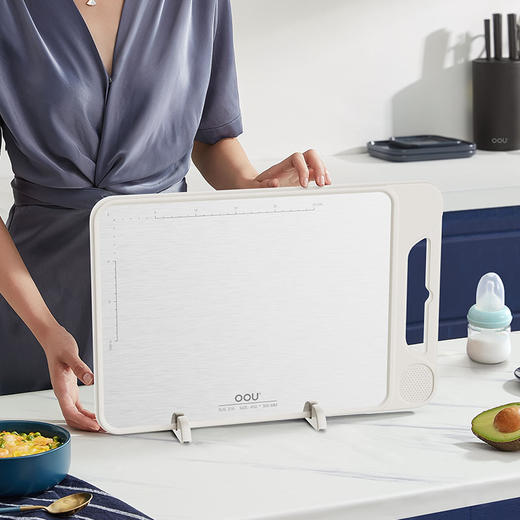 OOU O5升级可立式多功能不锈钢抗菌双面菜板CB0010W 商品图4
