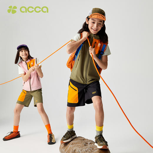 acca 男女儿童运动户外梭织短裤吸湿排汗亲肤透气耐磨回弹不易皱 商品图4