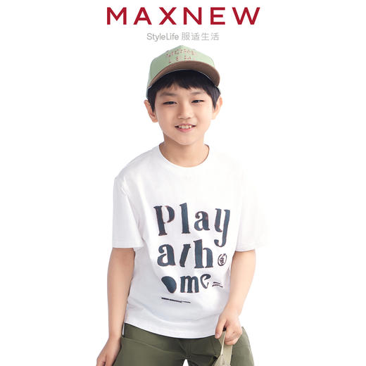 【T恤】童装舒适全棉字母印花T恤 1N2341216 商品图0