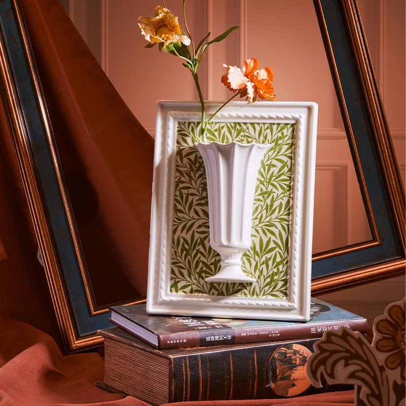 简小姐精选芍药季手工花瓶 JOYYE卓艺联名V&A博物馆授权产品 威廉·莫里斯框花器 下单5天发出