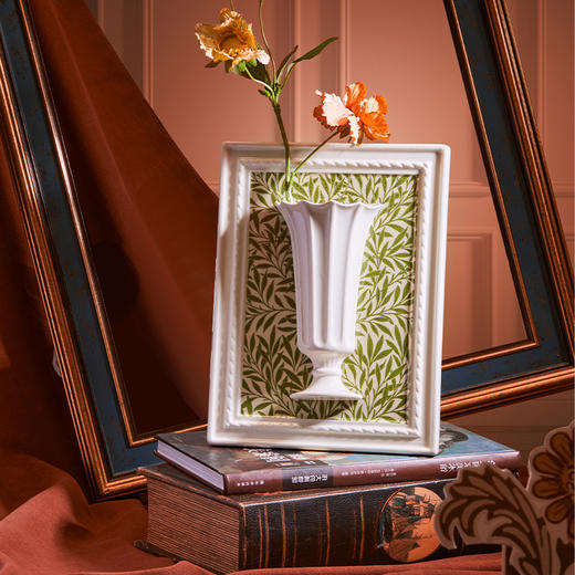 简小姐精选芍药季手工花瓶 JOYYE卓艺联名V&A博物馆授权产品 威廉·莫里斯框花器 下单5天发出 商品图0