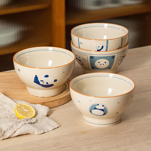 摩登主妇mototo熊猫国风大号陶瓷家用高级感汤碗吃面专用碗拉面碗 商品图3