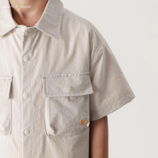 [超轻速干]马克珍妮男童工装户外休闲短袖衬衫儿童衬衣夏装240527 商品图3