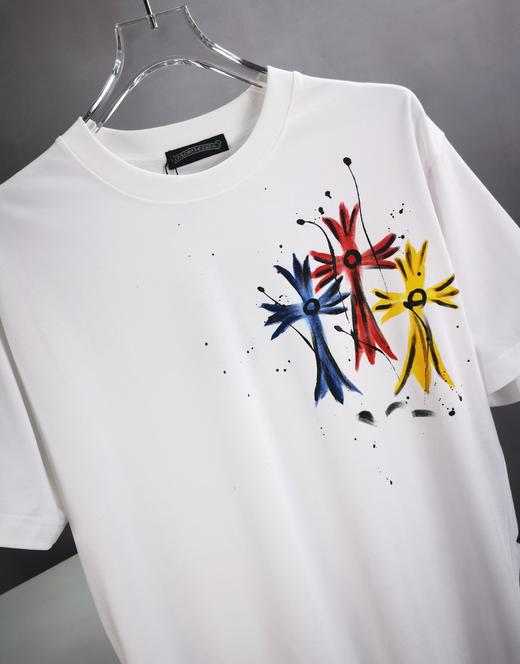 CH 2024夏新款 仿手绘满印涂鸦印花 圆领短袖T恤 Z-11633 商品图3