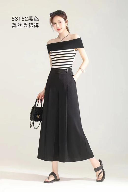 绝绝子~仿醋酸压皱58162九分裙裤-喜出 商品图1