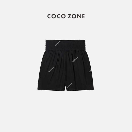 COCO ZONE 2023新款通勤风纯色高腰短裤腰系绳阔腿裤 23C18686 商品图1