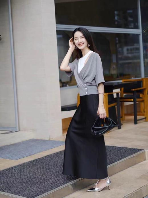 westory春季新款细高跟交叉系带尖头优雅舒适后空鞋W24AH56851 商品图6