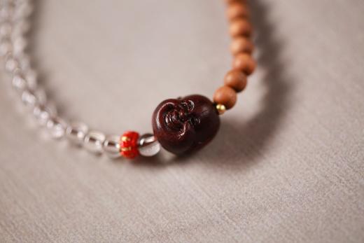 LSTX0177°风情·老山檀香+紫檀佛水晶手串手串 商品图2