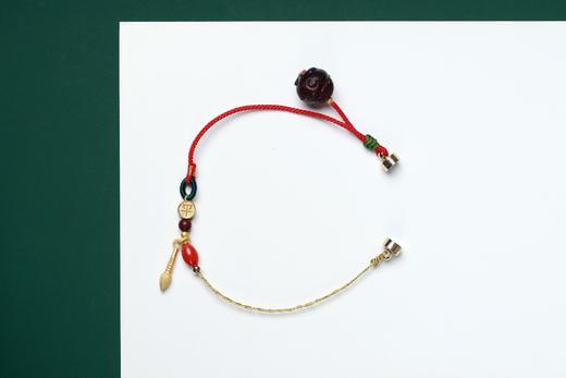 XYZT0512°紫檀灵芝兔红绳手链 商品图2