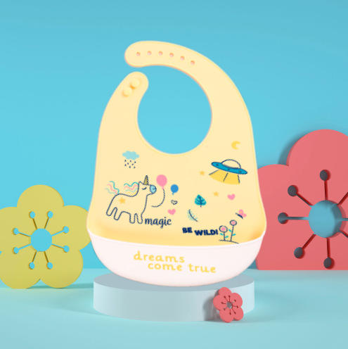 【60款可选！舒适佩戴不脏衣】跨境新款婴儿硅胶围兜防水宝宝吃饭兜儿童围嘴大号口水兜免洗饭兜 商品图10