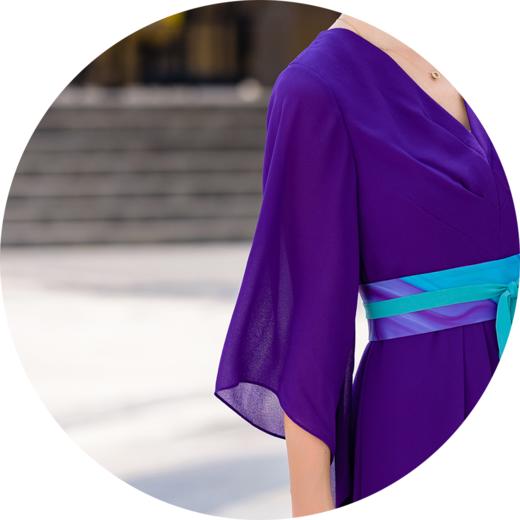 -齐紫色连衣裙HJ2S85 商品图7