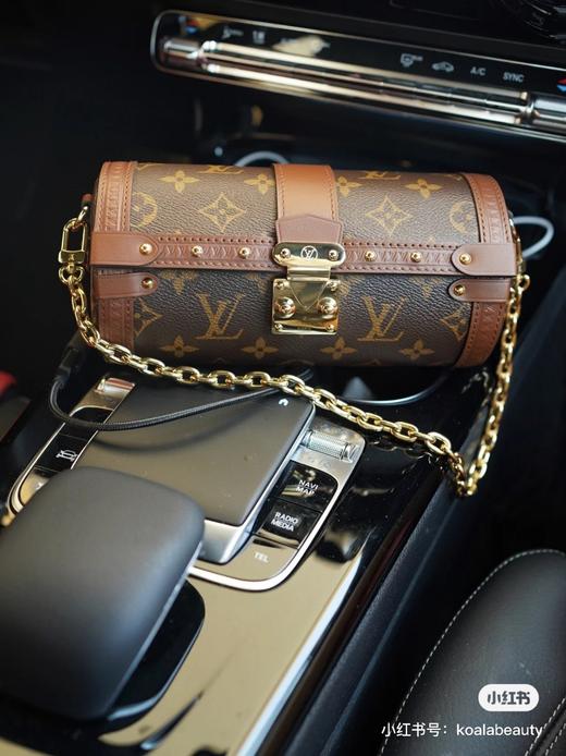 驴牌女包老花巴比龙圆筒包单肩斜挎包百搭手提链条腋下包 商品图0