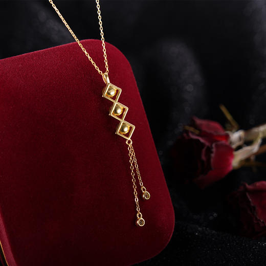 子佩集S925银【江烟晚翠】套链项链【DSD855】纯银镀金琥珀蓝珀2404 商品图2