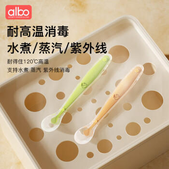albo新生婴儿勺子初生儿宝宝硅胶软勺儿童学吃饭喂水辅食勺套装 CJ305 商品图2