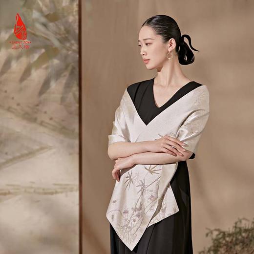 SAINTJOY/上久楷 女士宋锦双面长巾 围巾 云芝  SJ16006 商品图0