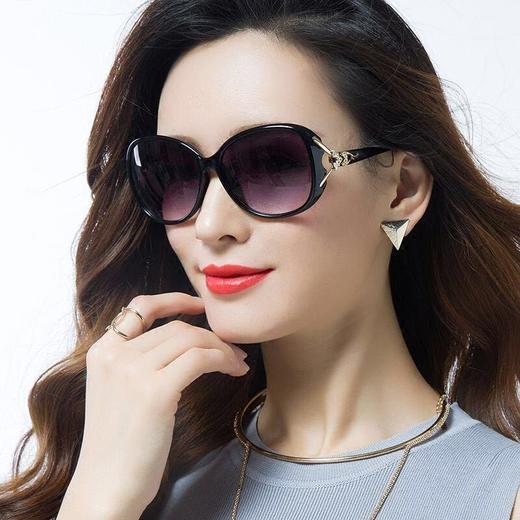 TZF-新款遮阳太阳镜女潮款韩版中框墨镜圆脸眼镜优雅 商品图3