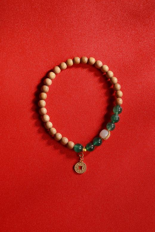 LSTX0197°印度老山檀香|绿草莓手链手串 商品图2